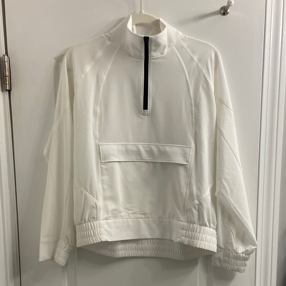 Athleta White Quarter-Zip Jacket/Pullover - image 3
